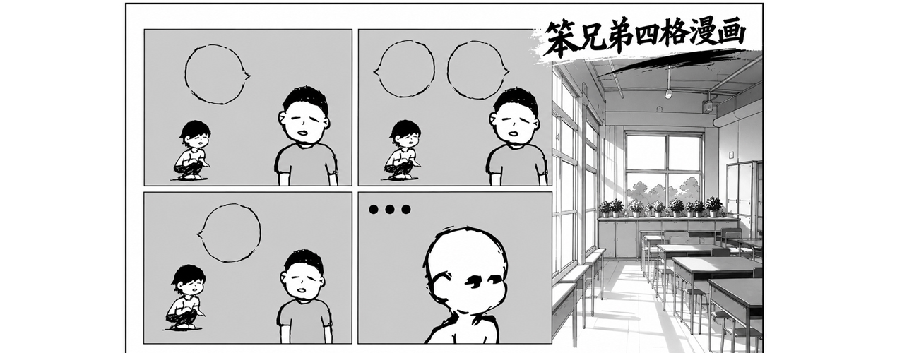 笨兄弟四格漫画